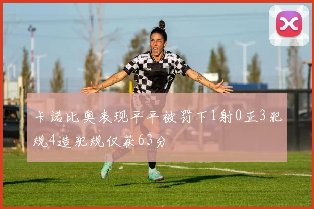 卡诺比奥表现平平被罚下1射0正3犯规4造犯规仅获63分